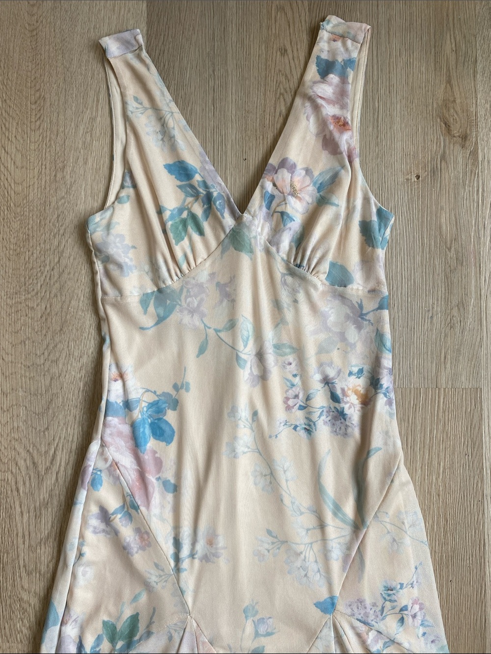 Eliane Rose Floral Mesh Maxi Dress XS NWT Romantic Drop Waist - Picture 5 of 12